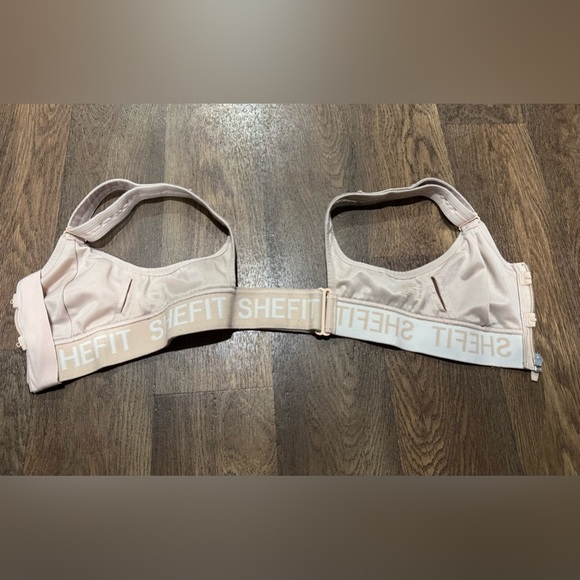 SHEFIT High Impact Front Zip Sports Bra Size Extra Small Light Pink - Picture 3 of 8